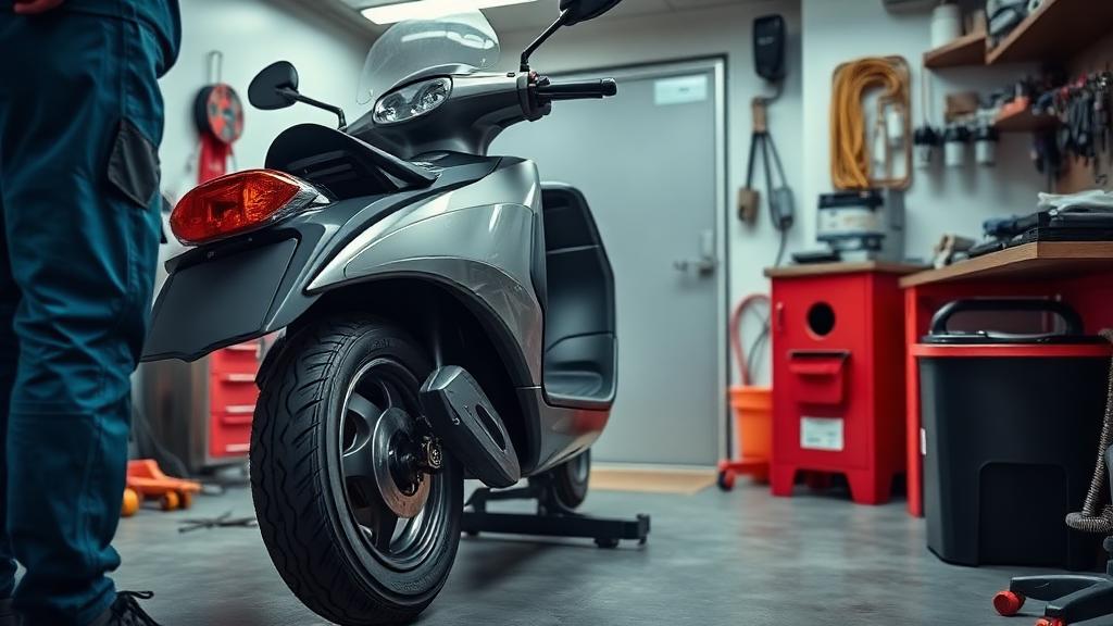 Däckbyte för motorcykel hos Roslagens MC-service
